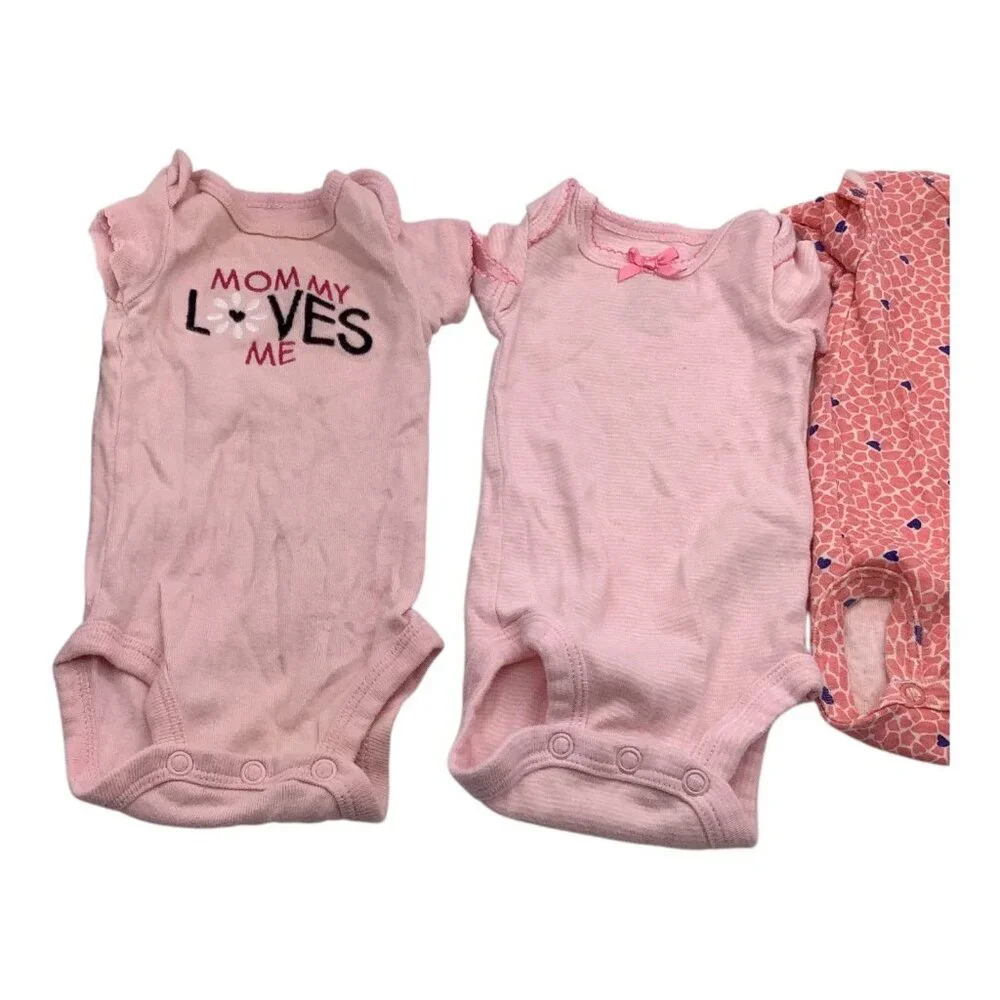 Carter's Child of Mine Baby Girl Bodysuits‎ 4 Pack Size 24M Short Sleeve Tee - Picture 3 of 12